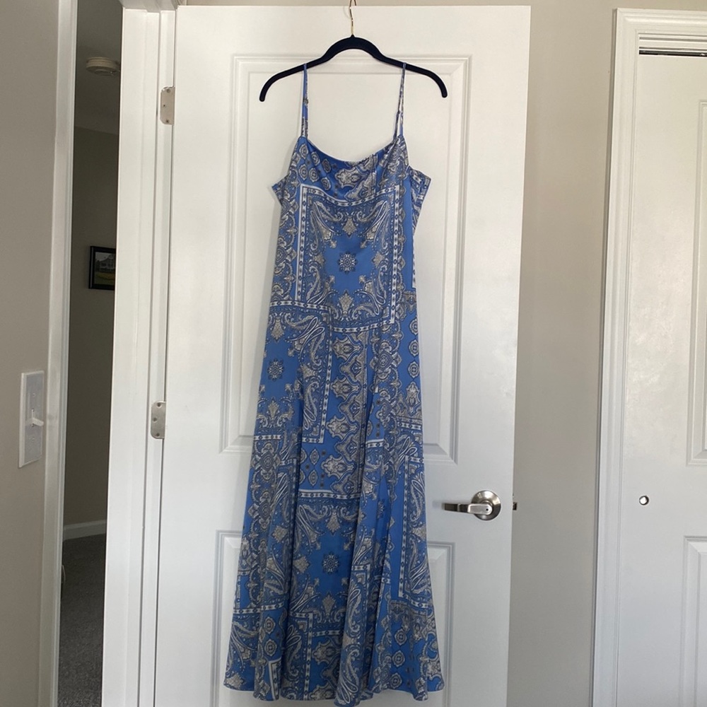 Loft Bandana Print Slip Dress Size 10